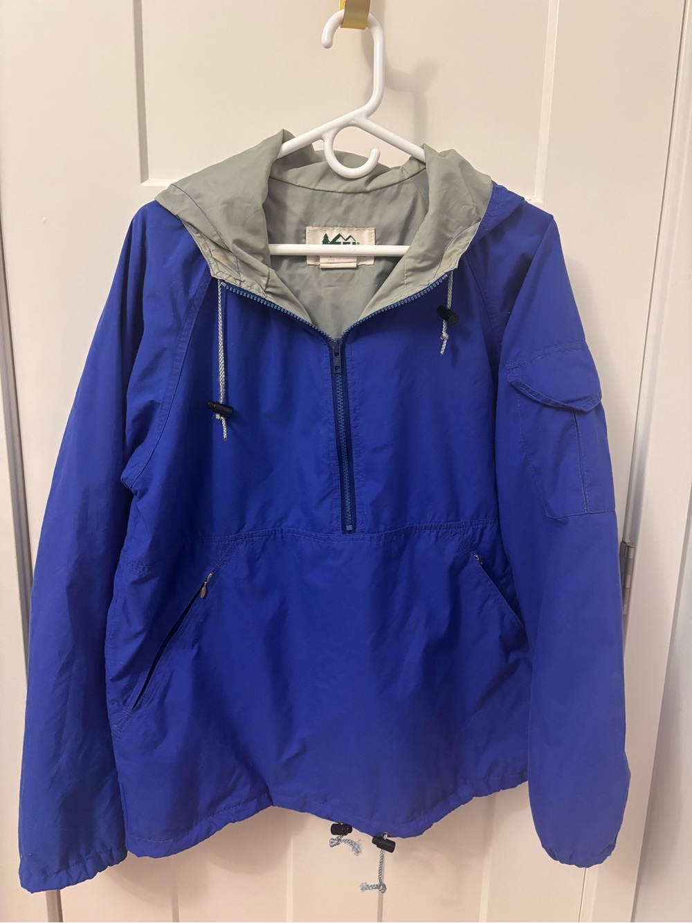 Vintage 1980s REI Anorak Windbreaker Jacket size M 3/4 zip